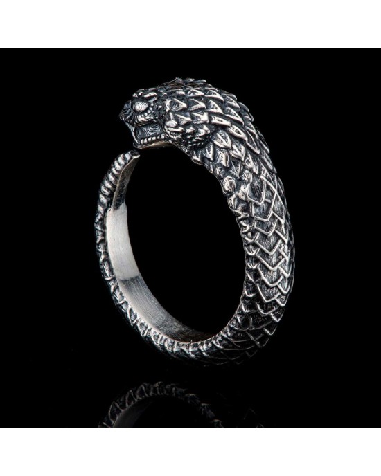 William Henry Sterling Silver OPHION Snake Ring SZ 10